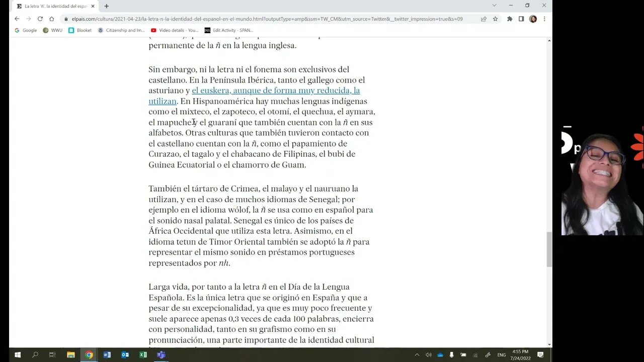 Spanish With Profe - Spanish 103 Reading on the History of "La letra ñ" part 3. Master your reading