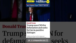 BREAKING: Trump Sues CNN for Defamation! #shorts #donaldtrump #cnn