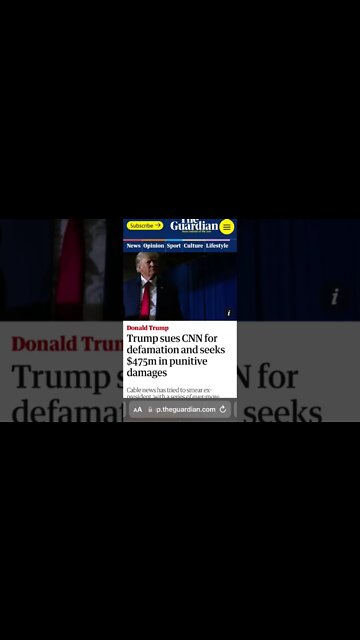 BREAKING: Trump Sues CNN for Defamation! #shorts #donaldtrump #cnn