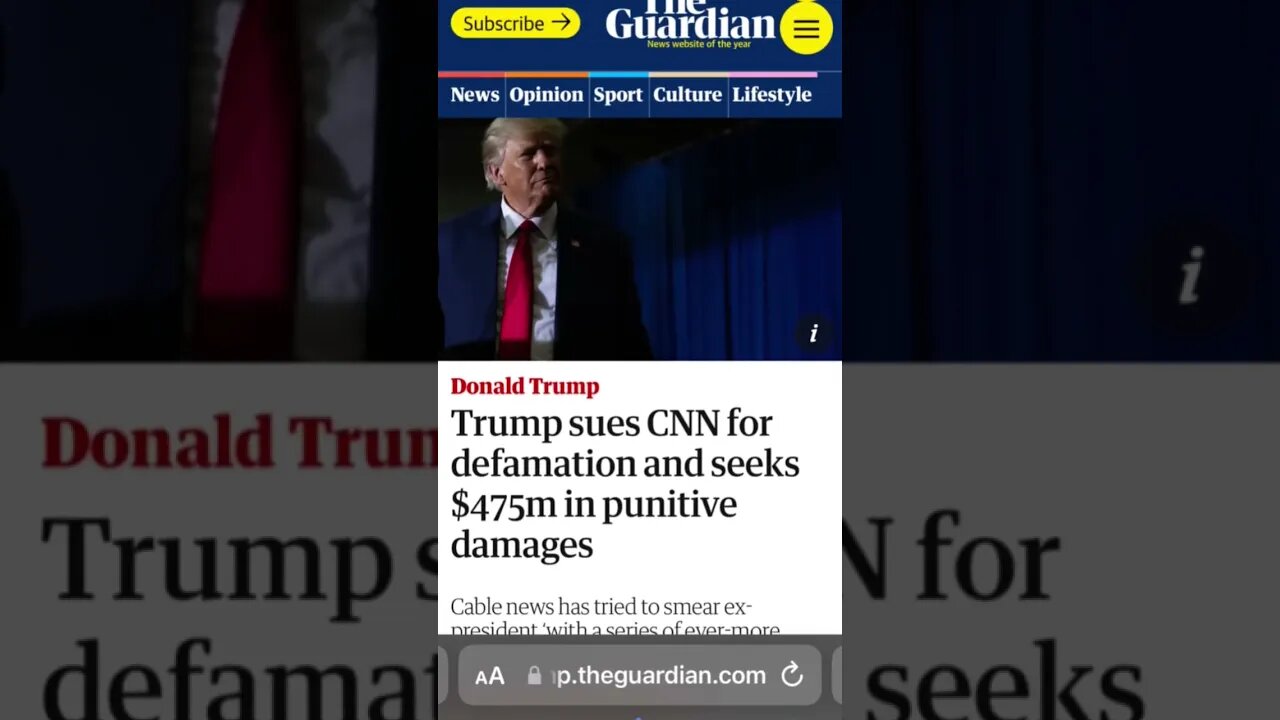 BREAKING: Trump Sues CNN for Defamation! #shorts #donaldtrump #cnn