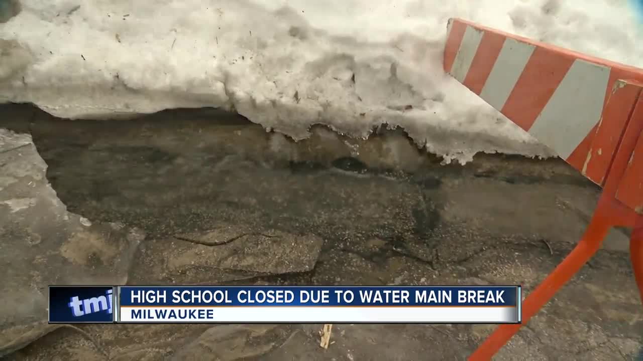 Milwaukee school closed due to water main break