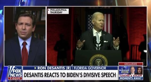 Governor DeSantis Reacts To Biden’s Divisive Speech