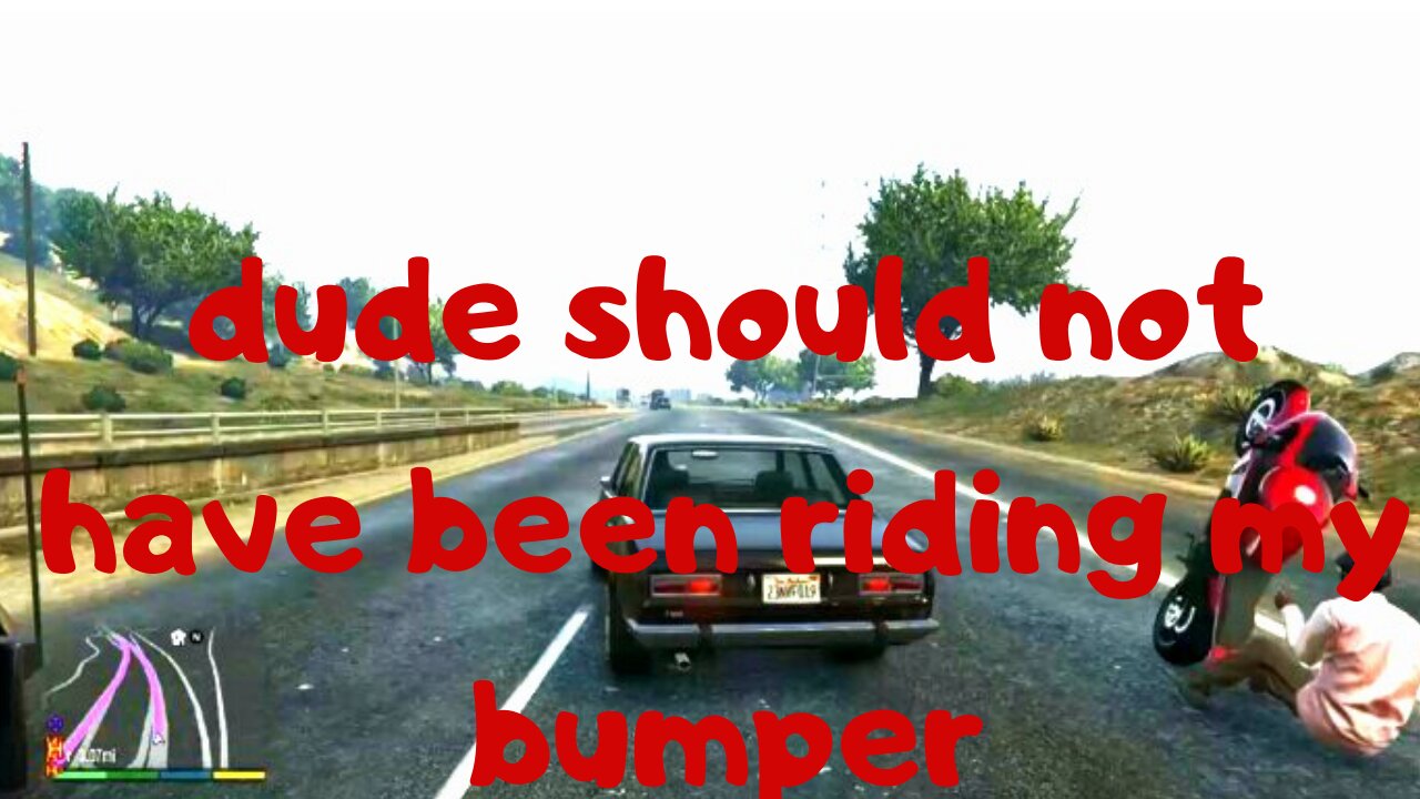 Dude should not have been riding my bumper — GTA 5