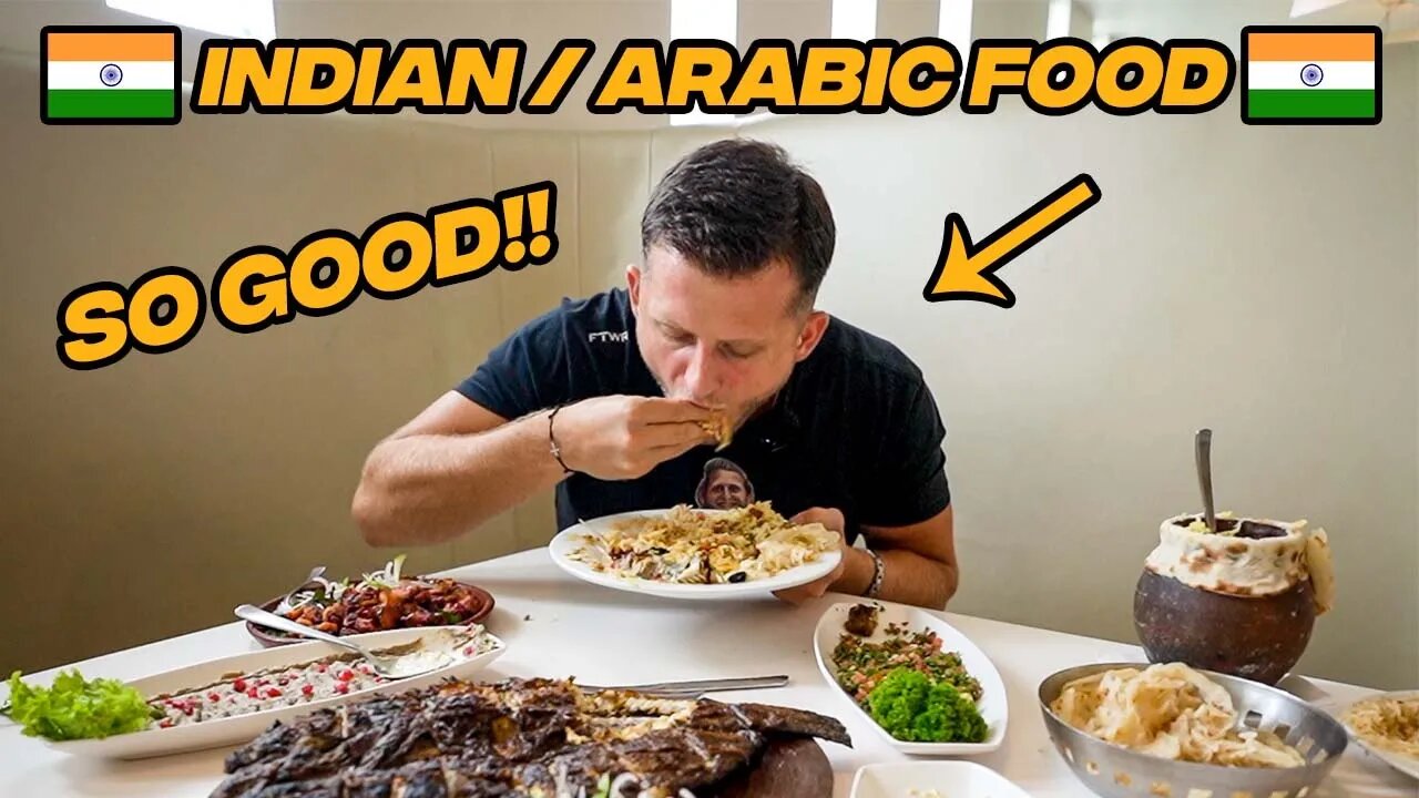 Foreigner Eating Famous Indian / Arabic Food in Kerala India 🇮🇳 | Gazania Mezban Restaurant
