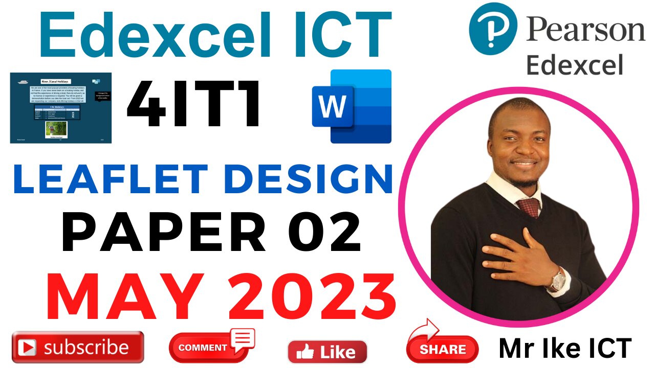 Edexcel ICT LEAFLET DESIGN Paper 2 May 2023 - MS Word