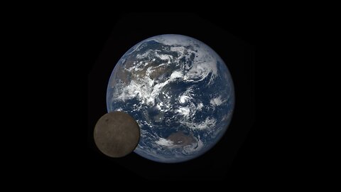 Camera catches moon and Earth