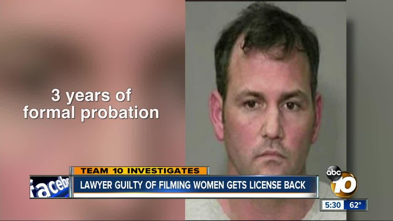 Lawyer guilty of secretly filming women gets license back