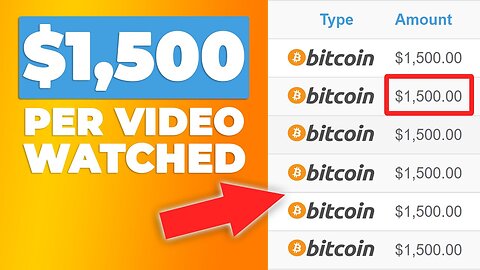 Get 15000 In Free Bitcoin Watching Videos Get 1 BTC Per Day