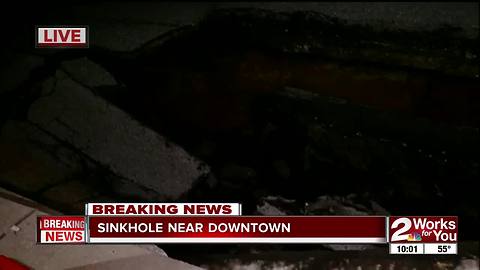 Sinkhole in northwest Tulsa