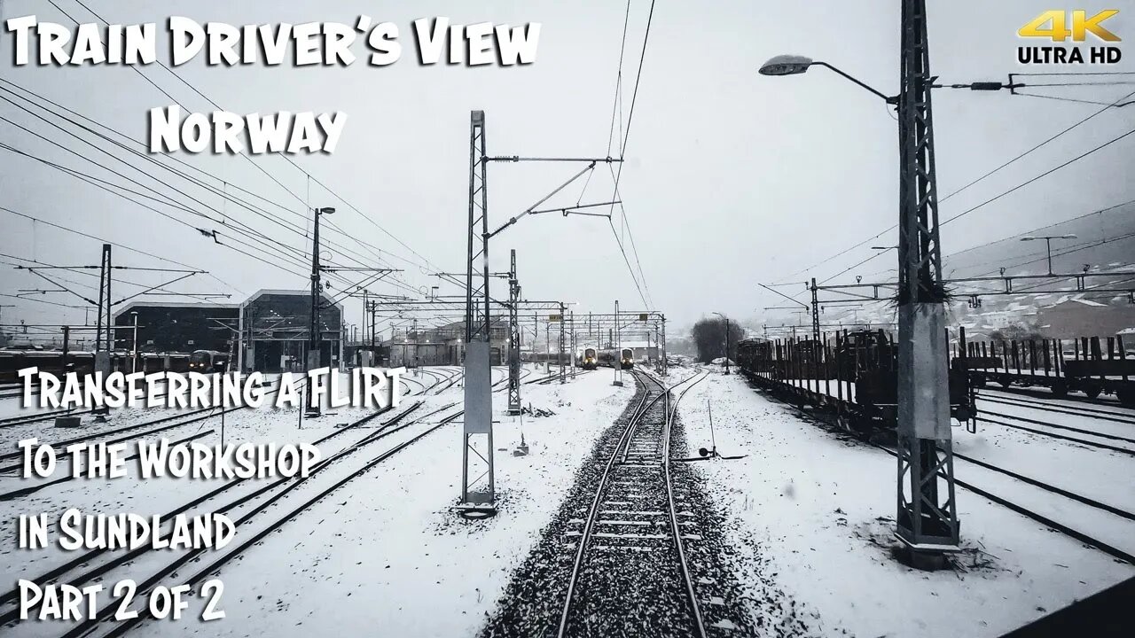 TRAIN DRIVER'S VIEW PREMIERE: FLIRTing to the Workshop in Sundland part 2 of 2