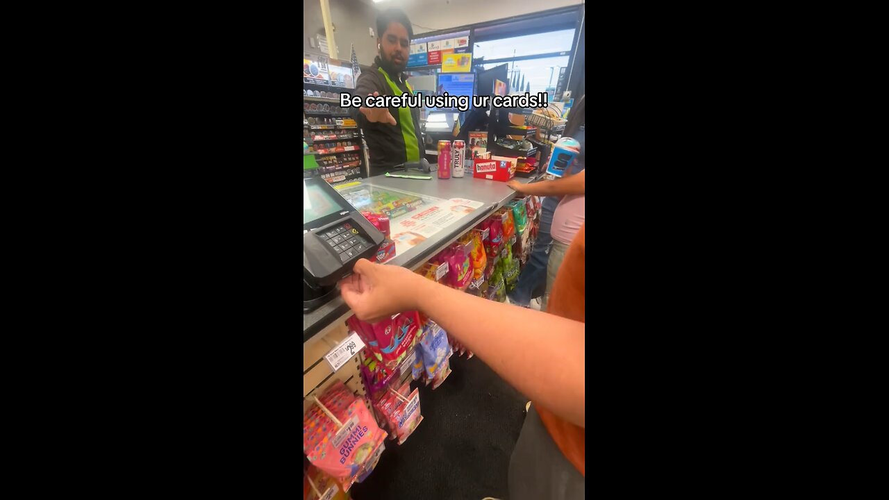 This man has a credit card scanner!