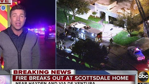 Reporter live at Scottsdale house fire that left one dead