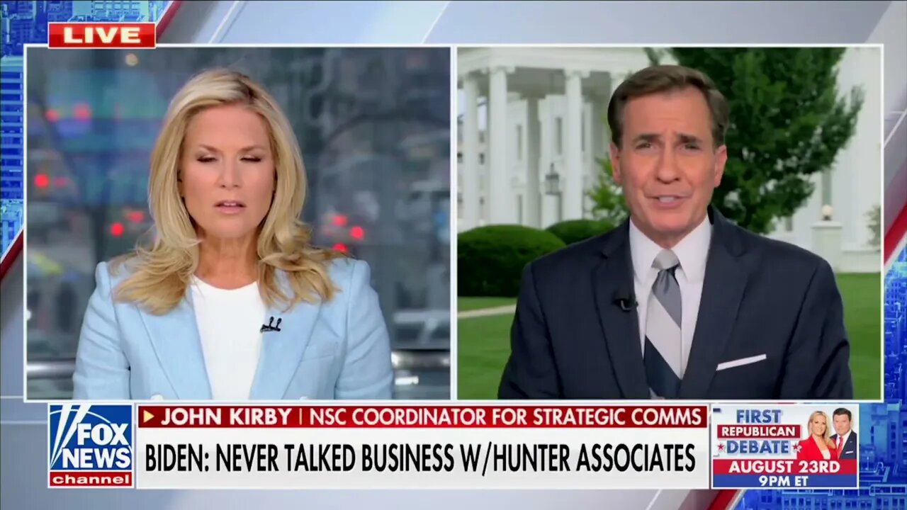 Biden Spokesman John Kirby Spars With Fox's Martha MacCallum Over Biden Influence Peddling Scheme