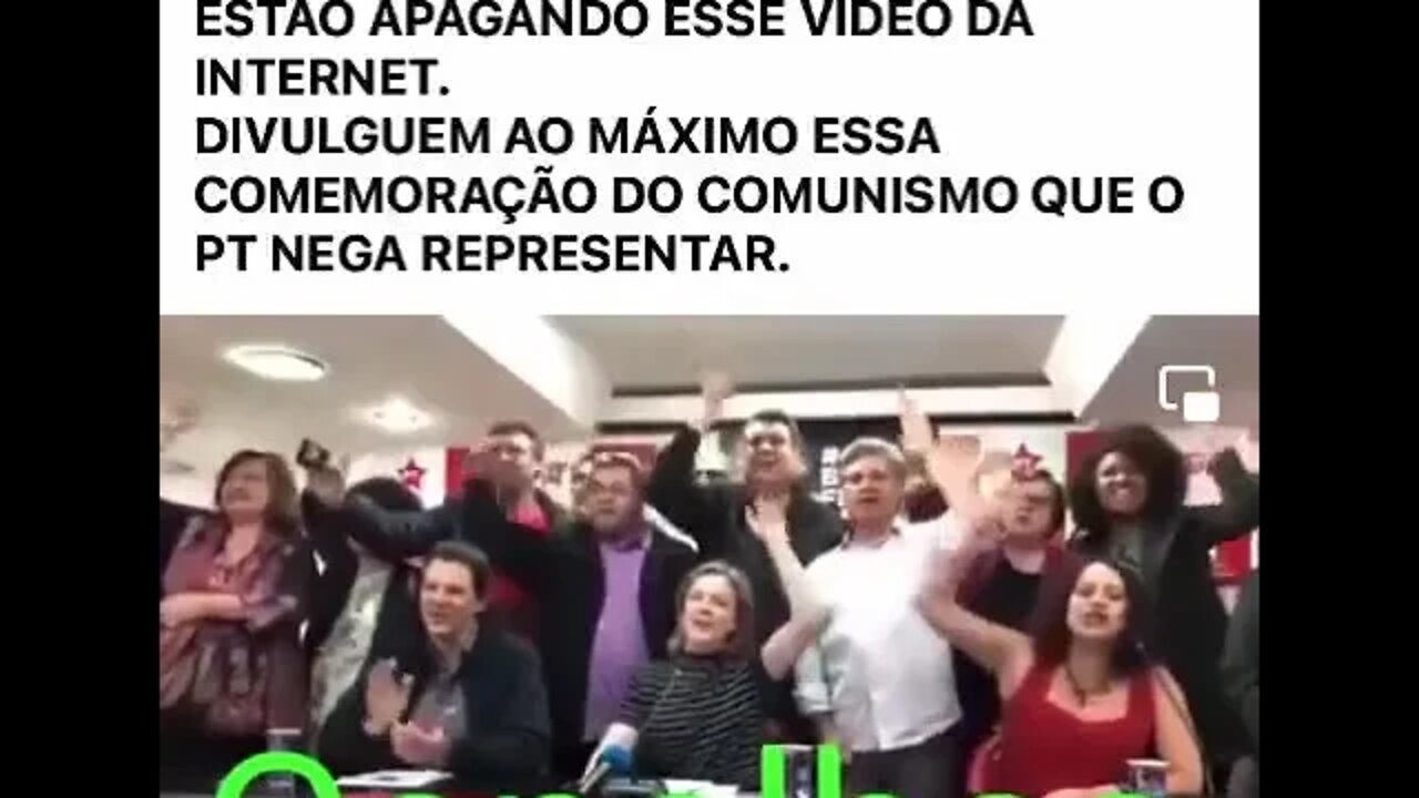 Haddad flagrado comemorando o comunismo do PT no Brasil!