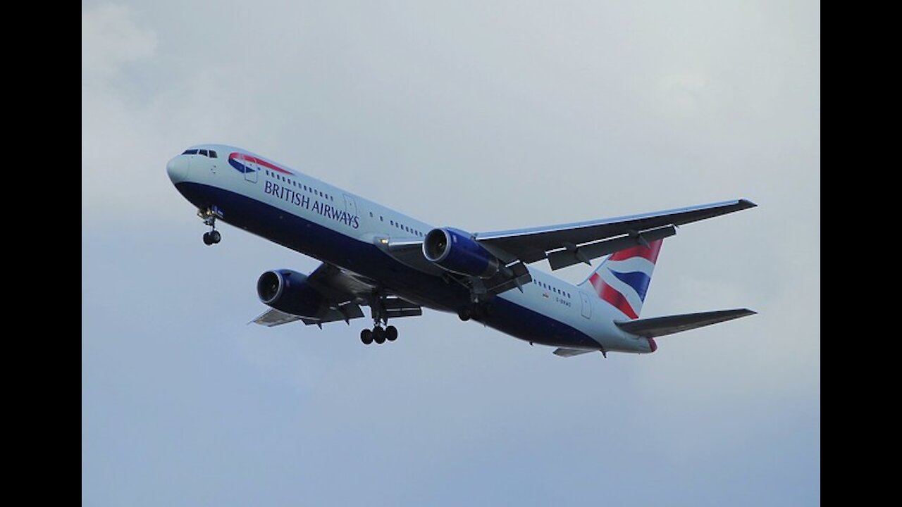 Majestic plane on her final approach to St. Athan in the Vale of Glamorgan