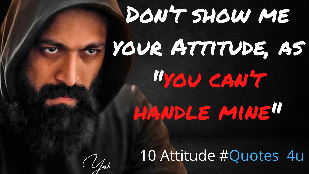 10 Attitude Quotes for Boy's Which you have to watch in 2022