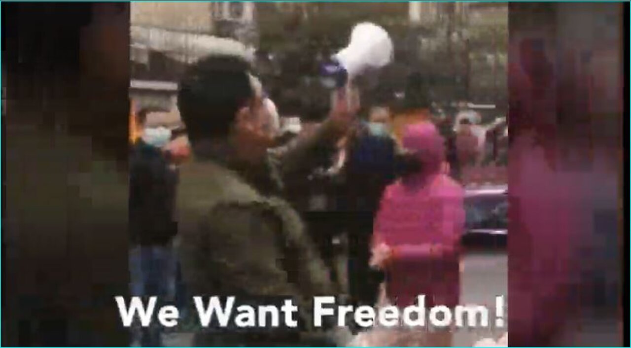 CHINESE CITIZEN UPRISING AGAINST RUTHLESS COMMIE REGIME