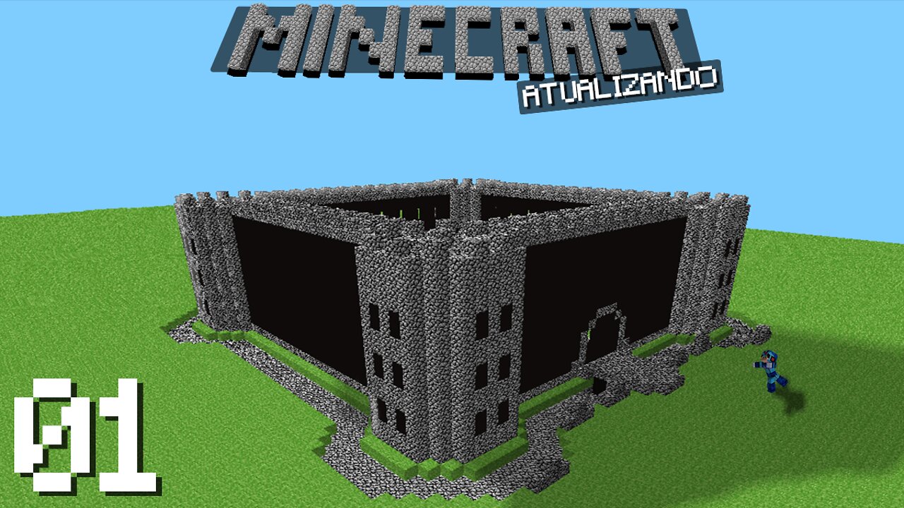 FIZ UM CASTELO NA PRIMEIRA VERSÃO DO MINECRAFT!