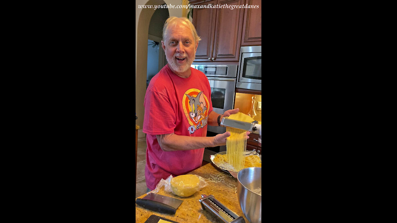 Happy Chef Makes Homemade Pasta For the First Time With KitchenAid Mixer