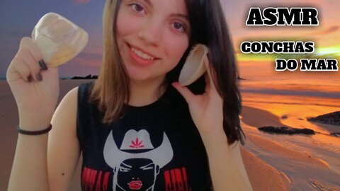 ASMR 🐚🌊 Mostrando a minha coleção de conchas do mar pra você relaxar (sea shells) 🏖 🐚