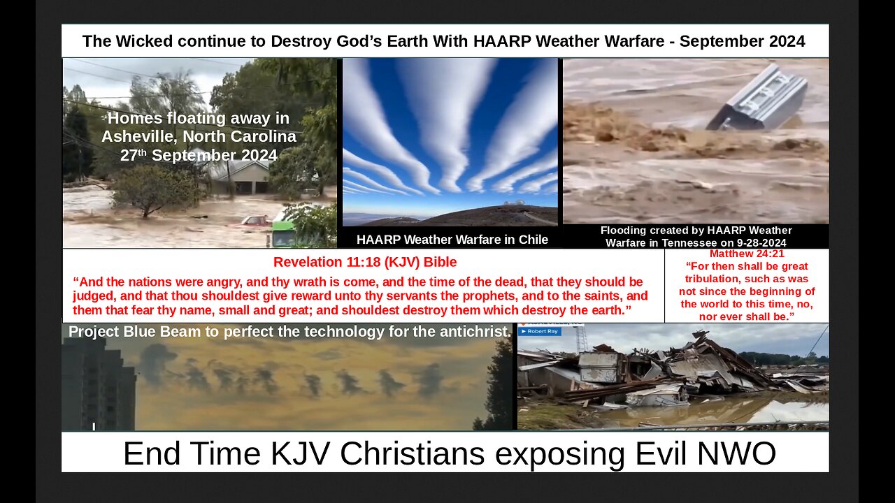 The Wicked continue to Destroy God’s Earth With HAARP Weather Warfare - September 2024