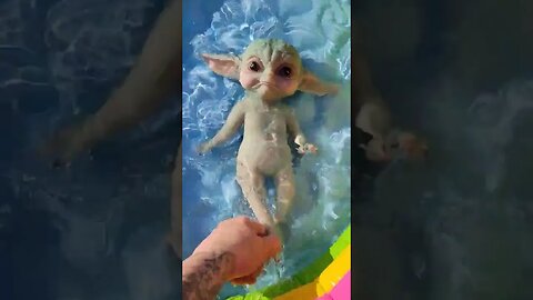 Baby Yoda Swimming #shorts