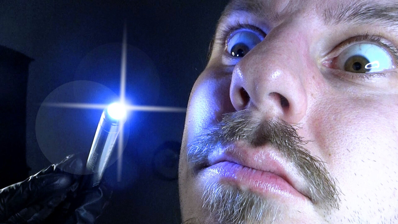 ASMR POV: PERIPHERAL VISION TEST - LIGHT TRIGGERS by EVIL DOCTOR - CLOSE CHAOTIC PERSONAL ATTENTION