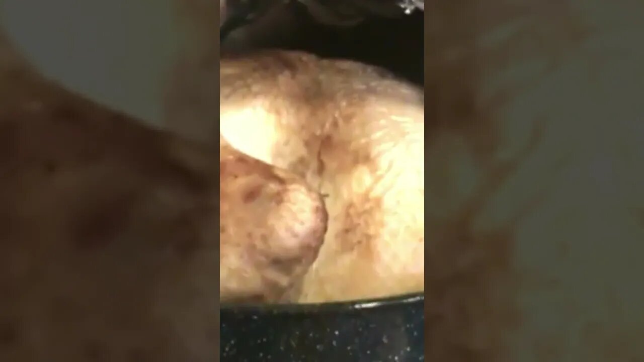 Cooking A Turkey Upside Down #Shorts 🍗