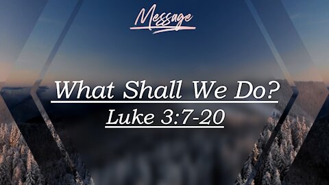 What Shall We Do?