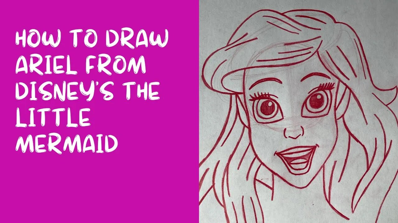 How to Draw Ariel from Disney’s The Little Mermaid