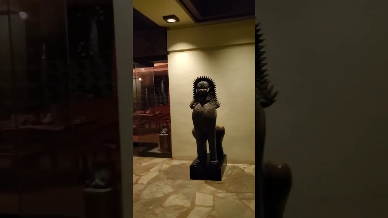 Walking on the strip.