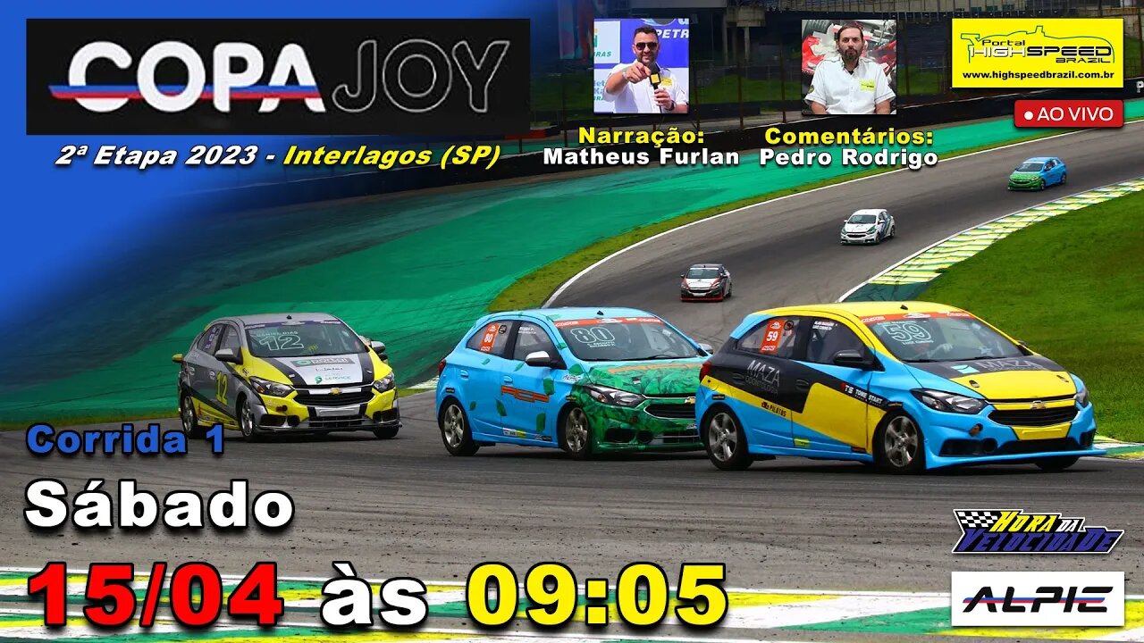 COPA JOY CHEVROLET | Corrida 1 | 2ª Etapa 2023 | Interlagos (SP) | Ao Vivo