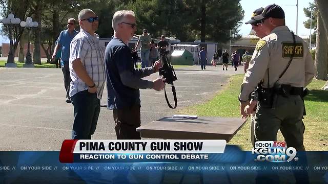 People react to gun debate at a gun show in Pima County