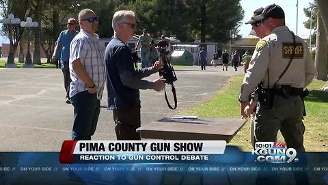 People react to gun debate at a gun show in Pima County