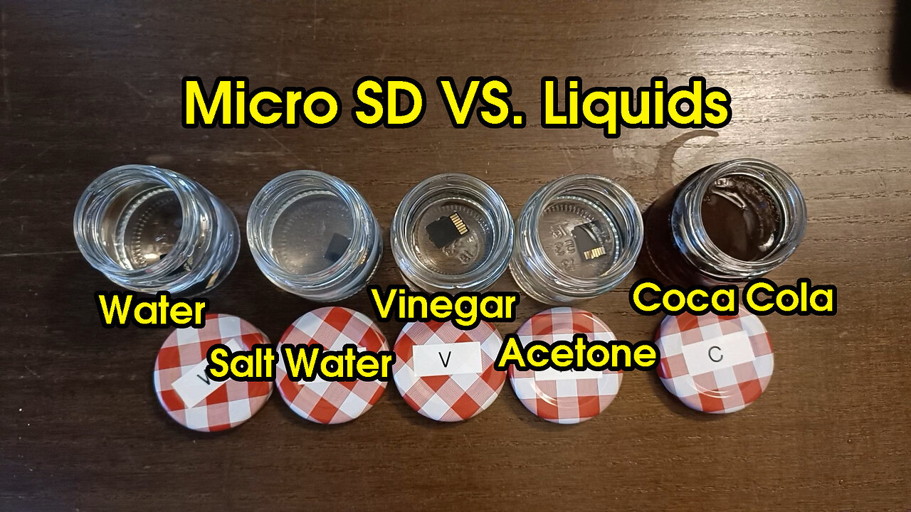 Micro SD Card VS. Water / Salt Water / Vinegar / Acetone / Coca Cola