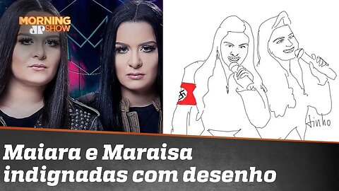 Maiara e Maraisa: indignadas com desenho na Folha em que aparecem com braçadeira nazista