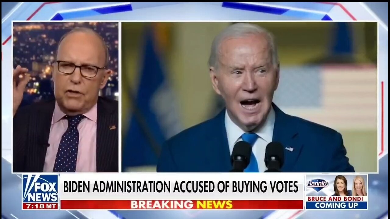 Kudlow Slams Biden's Vote Buying