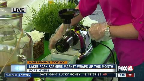 Lakes park farmers market wraps up this month