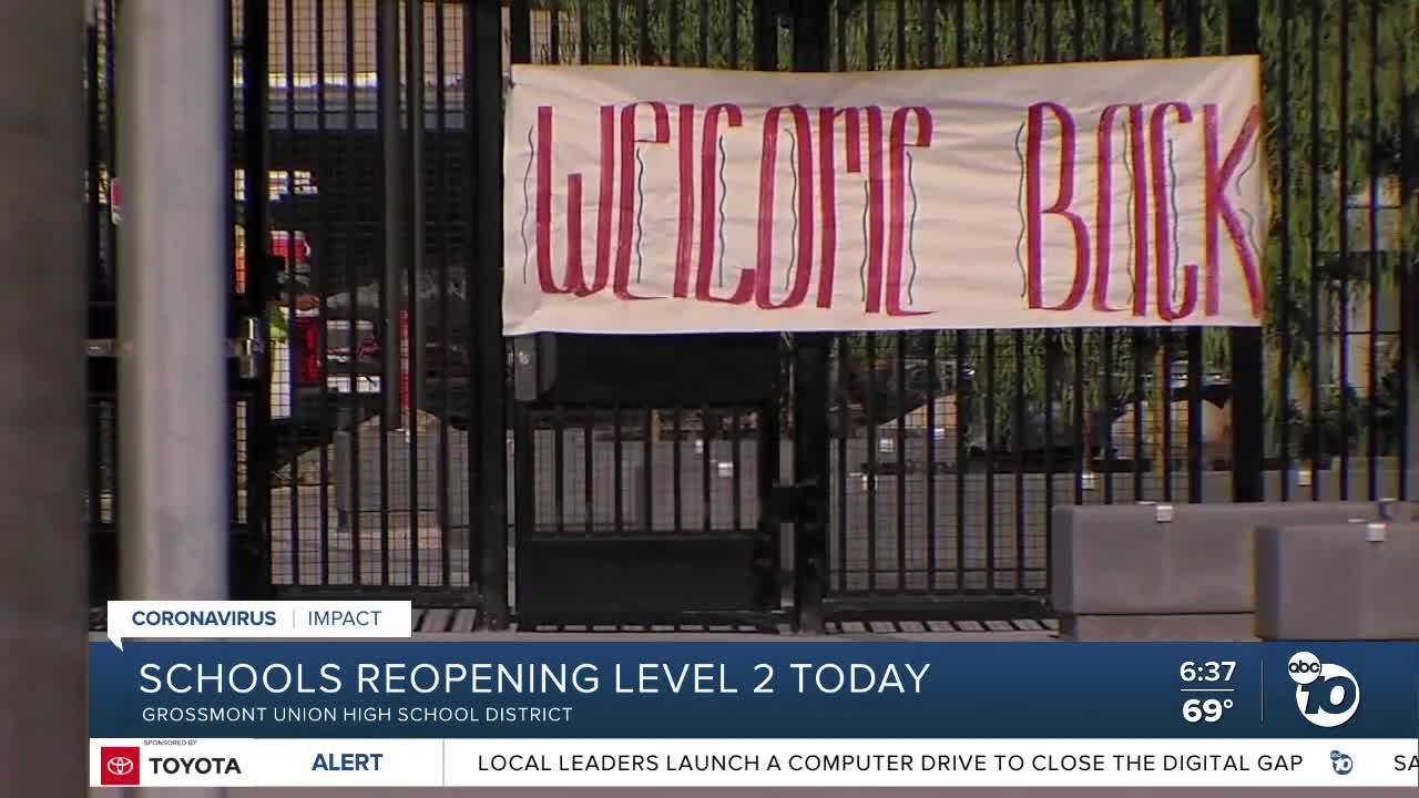 Grossmont Union HS District reopens for in-person learning