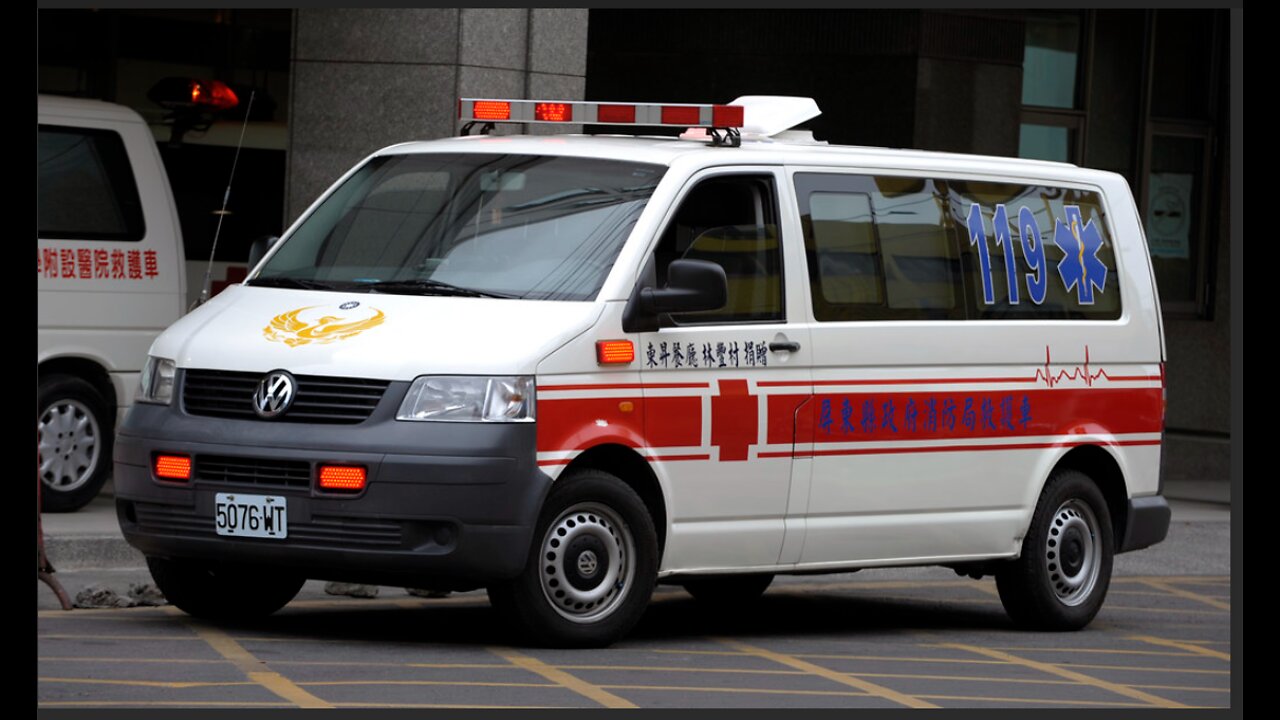 Ambulances driving around for no reason, but to create fear and anxiety New Taipei City, Taiwan