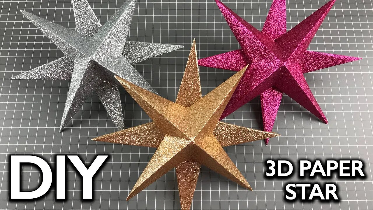 CHRISTMAS PAPER DECORATIONS | 3D PAPER STAR | How To Make Paper Stars | DIY Christmas Decorations