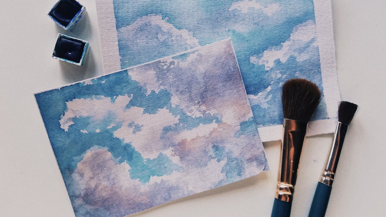 2 Ways To Paint Clouds ☁️☁️ // Episode 43