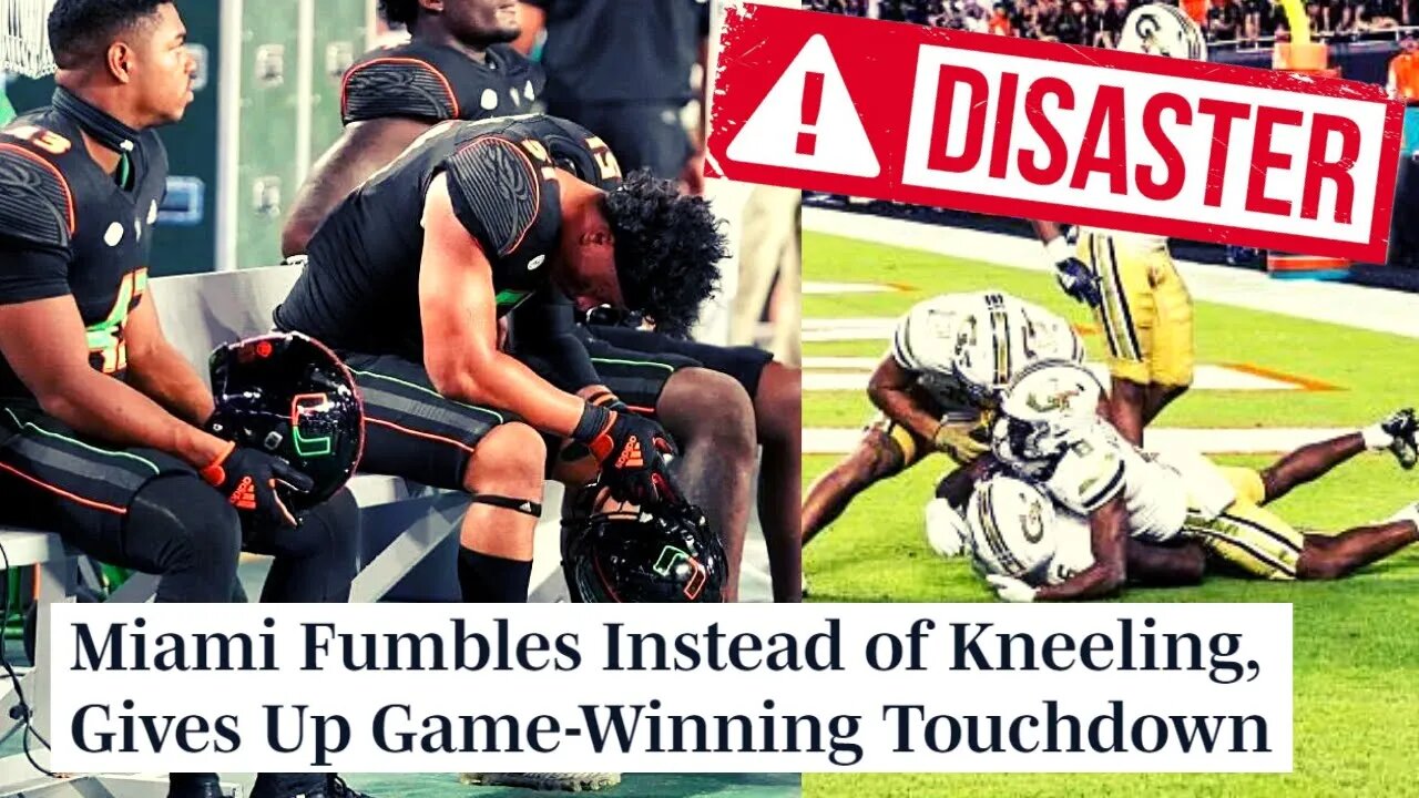 Miami Gets STUNNED By Georgia Tech, Fumbles On Run Instead Of KNEELING To End Game!