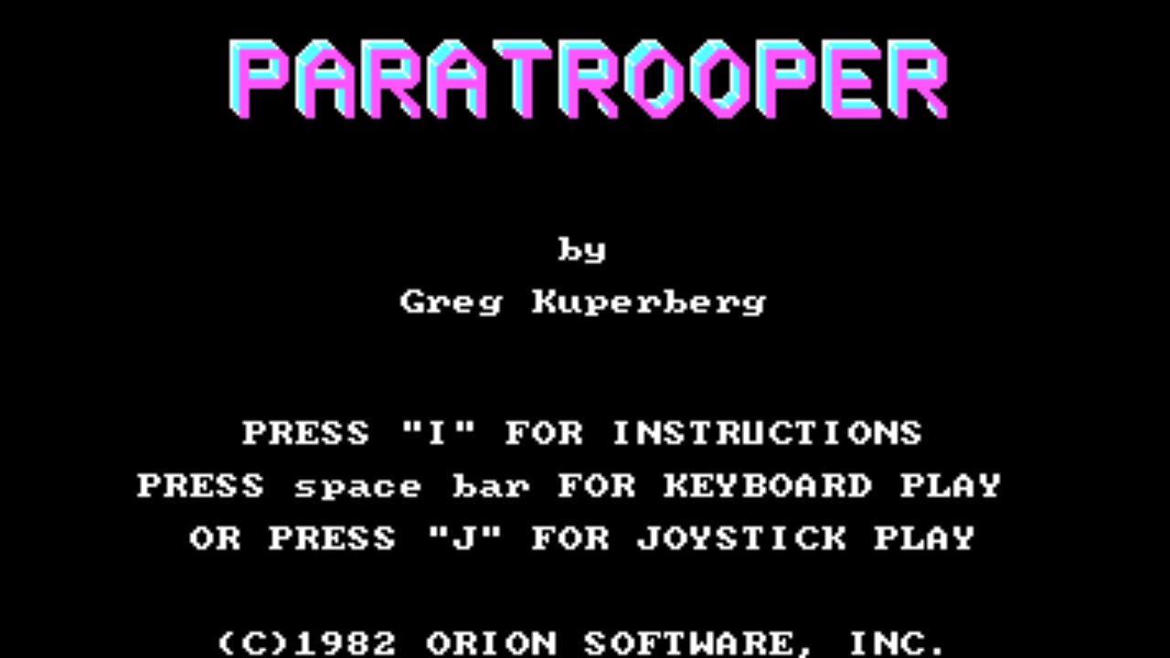 Paratrooper (DOS Game, 1982)