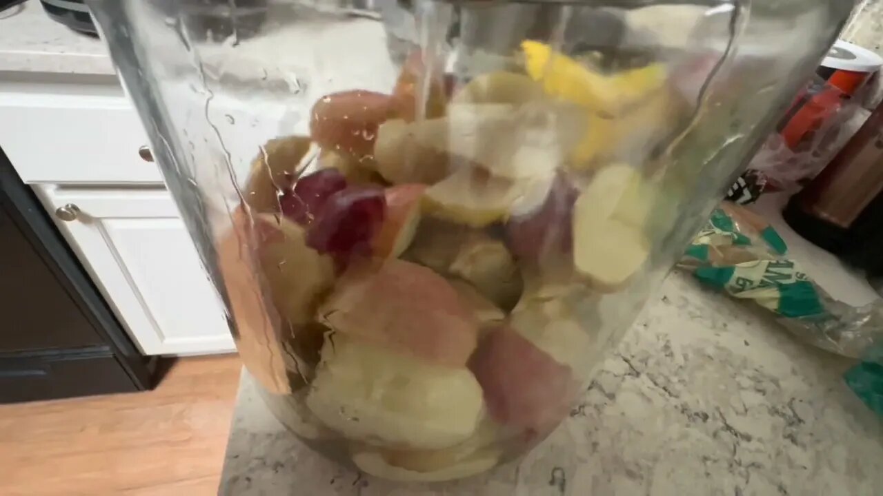 Homemade fermented apple pear juice 