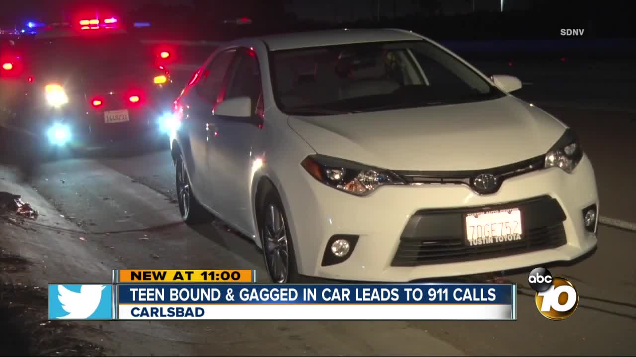 Teen bound and gagged in car leads to 911 calls