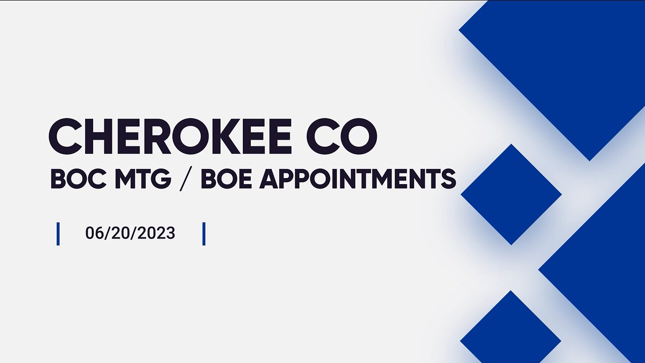 Cherokee BOC 23-06-20 -BOE Appntmnts