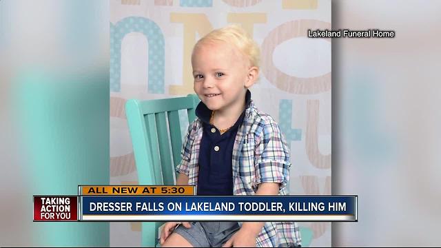 Lakeland toddler dies after dresser falls on him