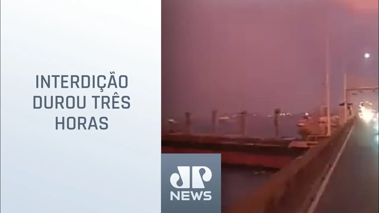 Saiba situação da ponte Rio-Niterói após batida de embarcação à deriva