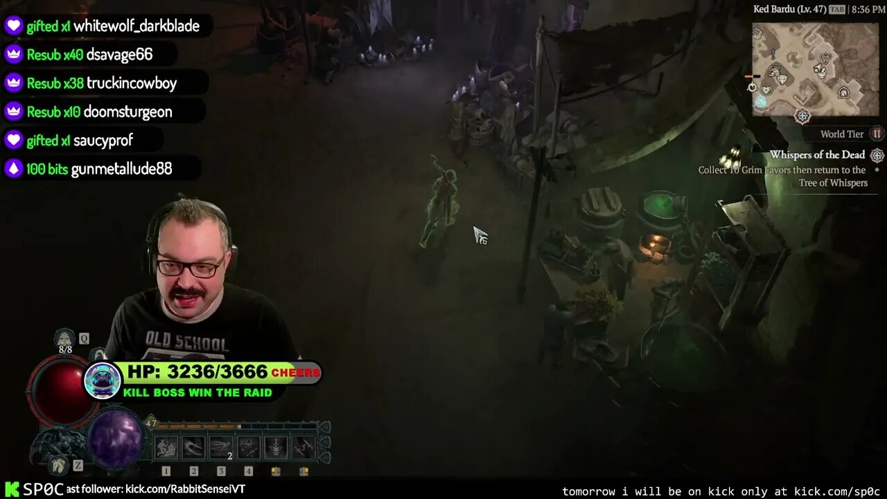 Diablo 4 Unleashed:Epic Livestream Adventure with White Wolf and SaucyProf's Generous Donation Spree